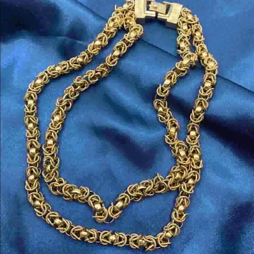 Vintage Gold Chain Necklace Choker - Picture 7 of 7